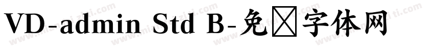 VD-admin Std B字体转换